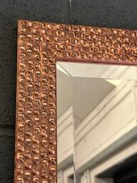 Handcrafted Ornate Skulls Bronze Mirror Bevelled Glass Wall Decor - thumbnail 1