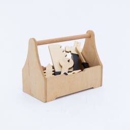 Play Tool Box Set With Tools - Christmas Gift For Toddler Boy, Wooden Montessori Toys, Toy Storage, First Birthday Grandson, Boys - thumbnail 3