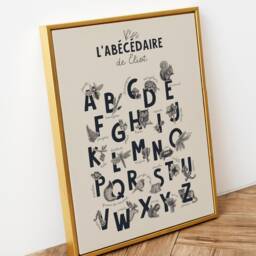 Personalized Alphabet First Name Personalized Gift Illustrations Poster Children's Room Baby Alphabet Birth - thumbnail 3