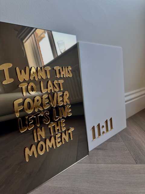 Acrylic 3D Wall Art-Wedding Sign-Bedroom Decor-Acrylic Sign - I Want This To Last Forever - image 1
