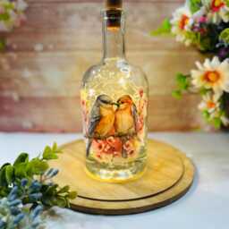 Bird Bottle Lamp, Led Fairy Lights, Novelty Home Decor - thumbnail 3