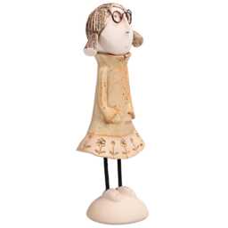 Contemporary Figurine Good Friends Charming Girl With Pigtails Wearing Glasses - thumbnail 4