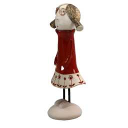 Contemporary Figurine Good Friends Charming Girl With Pigtails Wearing Glasses - thumbnail 2