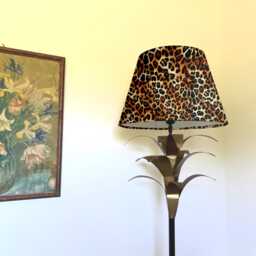 Cheetah Print Velvet Empire Lampshade - Coolie Ceiling Light