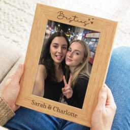 Personalised Best Friends Gift - Engraved Besties Photo Frame - thumbnail 3