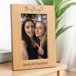 Personalised Best Friends Gift - Engraved Besties Photo Frame