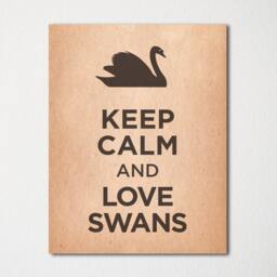 Keep Calm & Love Swans - Fine Art Print Choice Of Color Purchase 3 Receive 1 Free Custom Prints Available Upon Request - thumbnail 2
