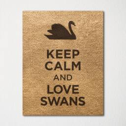 Keep Calm & Love Swans - Fine Art Print Choice Of Color Purchase 3 Receive 1 Free Custom Prints Available Upon Request - thumbnail 3