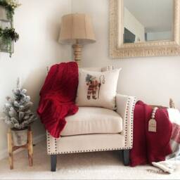 Linen Santa Pillow Cover Farmhouse Christmas Decor - thumbnail 3