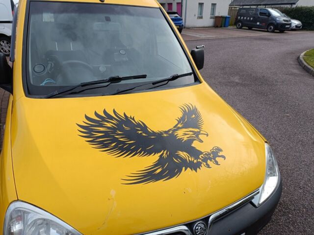 Hawk Eagle Attack Wall Art Decal Car Van Bonnet Vinyl Side Sticker Hood Graphic Window Door Sign Motorhome Campervan - image 1