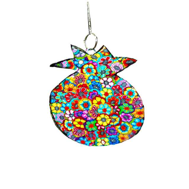 Pomegranate Wall Art - Handmade Jewish Decor For Kitchen Or Living Room - image 1