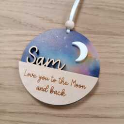 Love You To The Moon & Back Gift/Suncatcher Christmas Tree Ornament - thumbnail 4