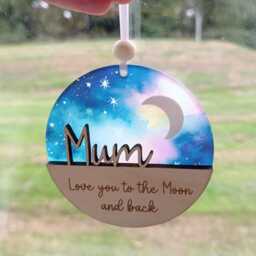 Love You To The Moon & Back Gift/Suncatcher Christmas Tree Ornament