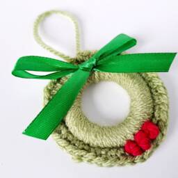 Mini Christmas Wreath Decorations Pack Of 5 - Wreaths For A Small Tree Craft Supplies Decoration - thumbnail 3