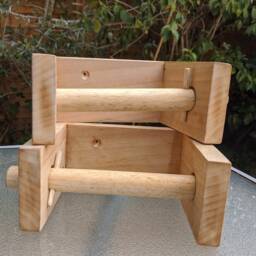 Rustic Reclaimed Wood Toilet Roll Holder Made From 100% Materials With A Natural Finish, Sustainable Handmade Homeware/Decor - thumbnail 4