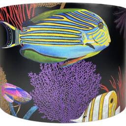 Tropical Fish Lampshade For Ceiling & Table Lamps, Ocean Aquarium Drum Light Shade - thumbnail 2