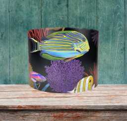 Tropical Fish Lampshade For Ceiling & Table Lamps, Ocean Aquarium Drum Light Shade - thumbnail 1