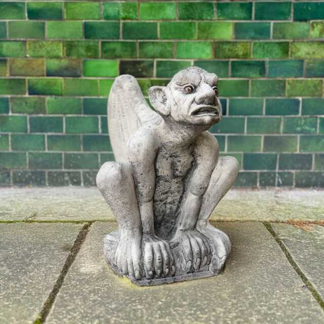 Concrete Gargoyle Statue Stone Guardian Sculpture Handmade Gothic Monster Figurine Outdoor Garden Decor Demon Lover Gift - image 1
