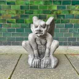 Concrete Gargoyle Statue Stone Guardian Sculpture Handmade Gothic Monster Figurine Outdoor Garden Decor Demon Lover Gift - thumbnail 4