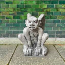 Concrete Gargoyle Statue Stone Guardian Sculpture Handmade Gothic Monster Figurine Outdoor Garden Decor Demon Lover Gift - thumbnail 3