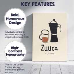 Minimalist Coffee Moka Pot Mug Kitchen Illustration Canvas Wall Art Print Decor Picture Ready To Hang - thumbnail 2