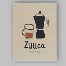 Minimalist Coffee Moka Pot Mug Kitchen Illustration Canvas Wall Art Print Decor Picture Ready To Hang