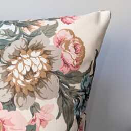 Vintage Floral Cushion Cover Cottage Throw Pillow Botanical Garden - thumbnail 2