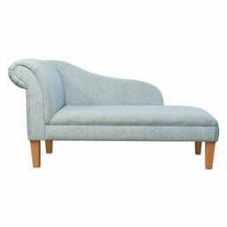 Handmade Duck Egg Velvet Chaise Longue - Pimlico Crush Fabric British Custom Made - thumbnail 2