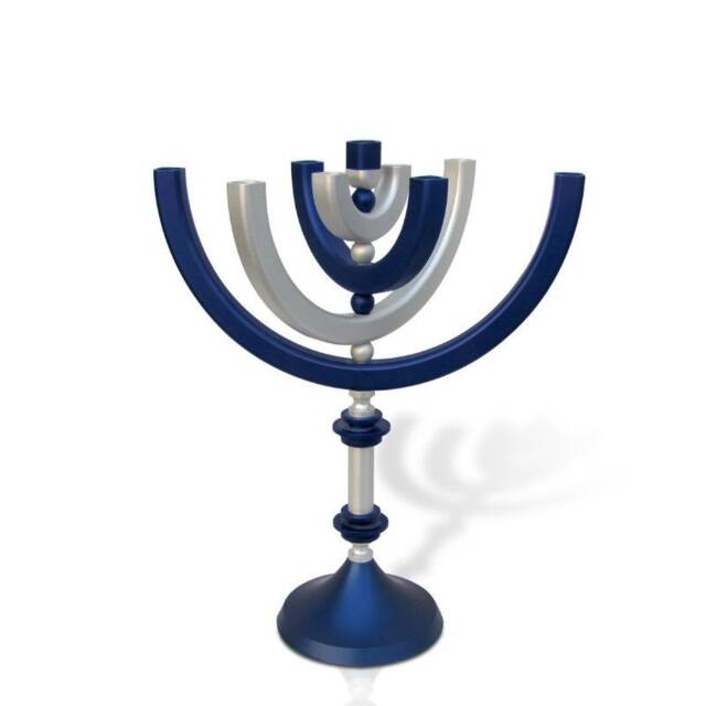 Rotating Hanukkah Menorah With Matte Finish - Modern Kinetic Judaica Art - image 1