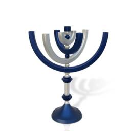 Rotating Hanukkah Menorah With Matte Finish - Modern Kinetic Judaica Art - thumbnail 1