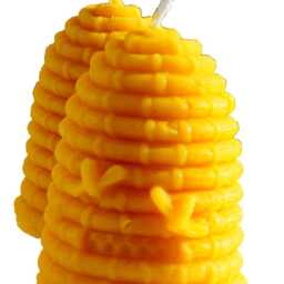 Candle Made Of 100% Beeswax Bee House Handmade Golden Yellow Honey Scented With Quality Wicks From Germany Burning Time Approx. 10H Per Candle - thumbnail 2