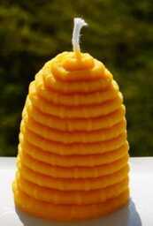 Candle Made Of 100% Beeswax Bee House Handmade Golden Yellow Honey Scented With Quality Wicks From Germany Burning Time Approx. 10H Per Candle - thumbnail 3