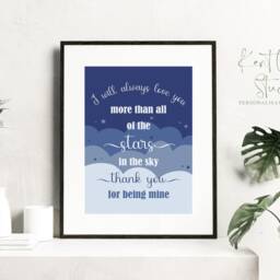 Positive Affirmation Prints, Navy Motivational Art, A4 A3 Poster, Bedroom Home D??cor - thumbnail 2