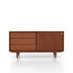 Mid-Century Sideboard, Dresser, Commode, Credenza Made Of Oak Vaneer - Teak Colour Livlo T-S11