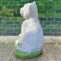 Concrete West Highland Terrier Statue Handmade Westie Dog Sculpture Outdoor Pet Ornament Stone Memorial Decor Lawn Figurine Dog Art Gift - thumbnail 4