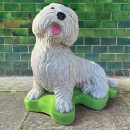 Concrete West Highland Terrier Statue Handmade Westie Dog Sculpture Outdoor Pet Ornament Stone Memorial Decor Lawn Figurine Dog Art Gift - thumbnail 3