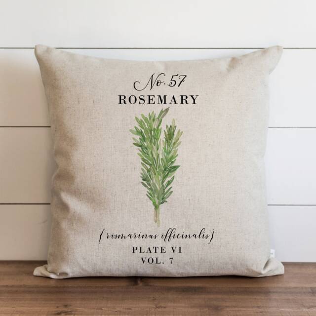 Rosemary Pillow Cover - 18 X 20 Botanical Floral Herbs Spring Home Decor Summer Throw Garden - image 1