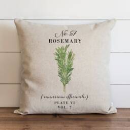 Rosemary Pillow Cover - 18 X 20 Botanical Floral Herbs Spring Home Decor Summer Throw Garden - thumbnail 1
