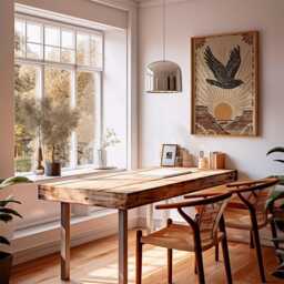 Eagle Canyon Art Print, Western Boho Wall Poster, Desert Sunrise Illustration, Rustic Nature Decor - thumbnail 3
