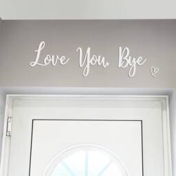 Love You, Bye With A Heart Wooden Wall Quote - thumbnail 1