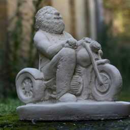Concrete Biker Garden Statue Motorcycle Man Lover Decoration Outdoor Sculpture Cement & Home Ornament Handcrafted - thumbnail 4