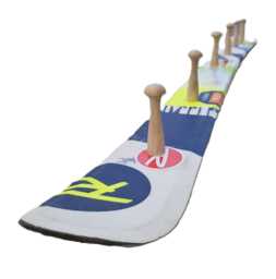 Snow Ski Coat Rack With Wooden Pegs Customizable Reclaimed Decor