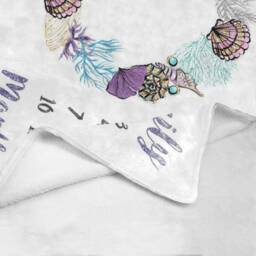 Girl Milestone Blanket, Baby Monthly Month Mermaid Shower Gift, Gift - thumbnail 3