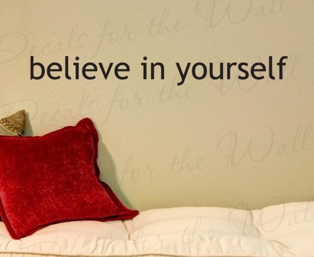 Believe Yourself Office Inspirational Motivational Achievement Success Kid Vinyl Wall Decal Lettering Decoration Quote Sticker Art In12 - image 1