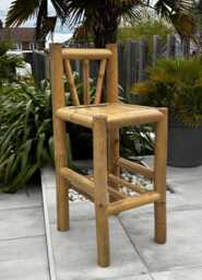 Handcrafted Natural Bamboo Tiki Bar Stool/Chair - thumbnail 1