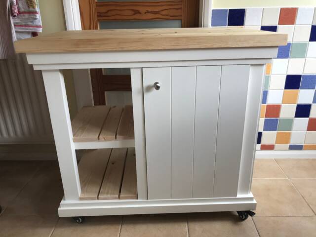 Chester Bespoke Kitchen Island Solid Pine Top, Custom Color Choice - image 1