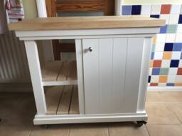 Chester Bespoke Kitchen Island Solid Pine Top, Custom Color Choice - thumbnail 1
