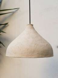 Handmade Ceramic Dome Pendant Light Wabi Sabi Chandelier - thumbnail 1