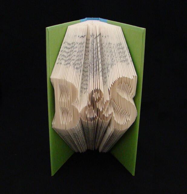 B & S 2 Letters With Symbol Anniversary Gift Lovers Personalized Folded Book Art Sculpture - image 1