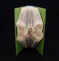 B & S 2 Letters With Symbol Anniversary Gift Lovers Personalized Folded Book Art Sculpture - thumbnail 1
